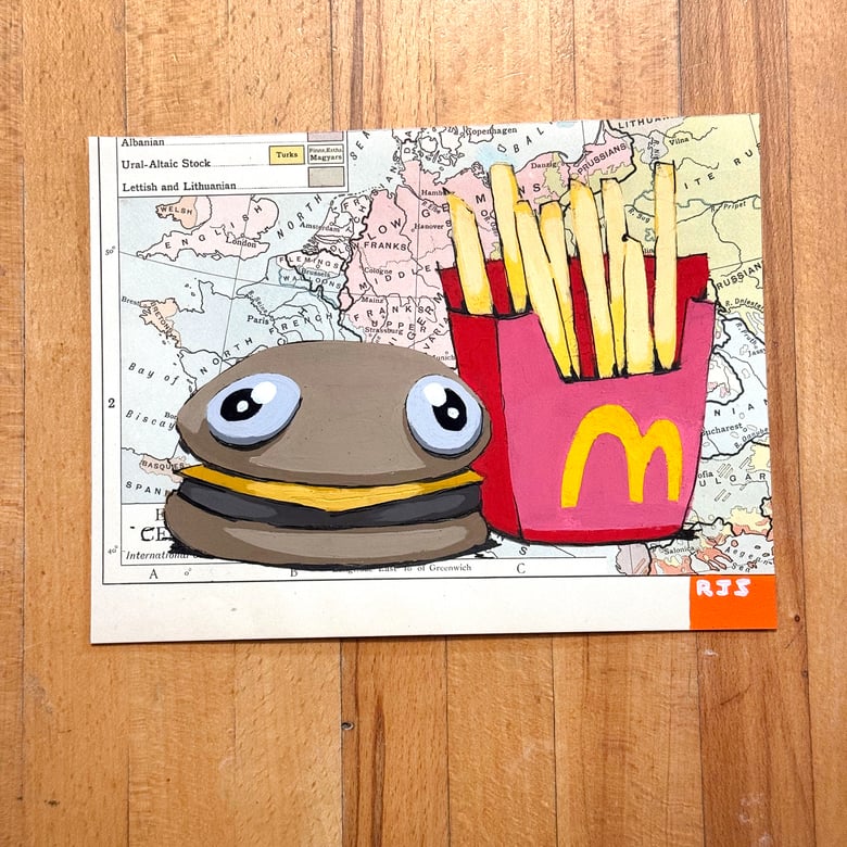 Image of Sad meal / unframed original painting