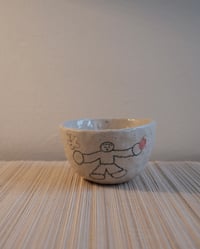 Image 3 of ‘Butterfly, man, apple, and dog’ bowl 