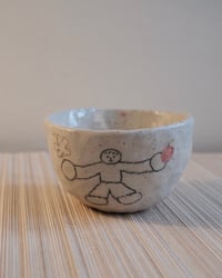 Image 1 of ‘Butterfly, man, apple, and dog’ bowl 