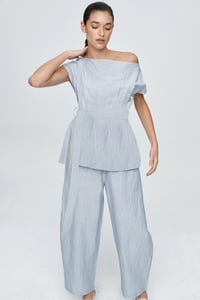 Image 4 of marle jude top blue stripe