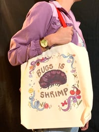 Image 1 of Bug is Shrimp Totebag