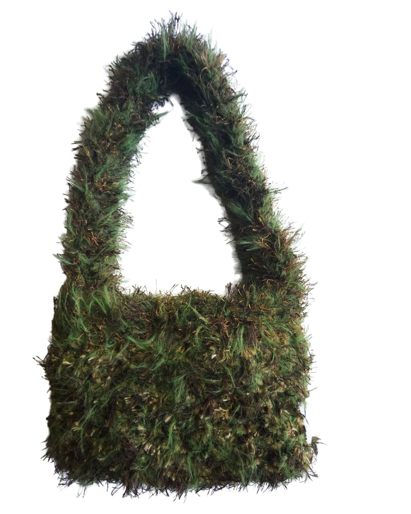 Image of Ghillie 9 – Earth tone Camouflage Fluffy Bag Recycled Materials