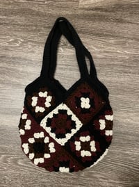 Image 1 of Oval Granny Square Purse + Clutch
