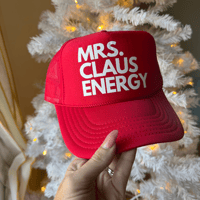 Mrs Claus Energy Red Holiday Trucker Hat