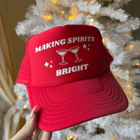 Making Spirits Bright Red Trucker Hat