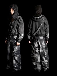 Image 2 of ‘Víno’ Black Gradient Hybrid Hoodie