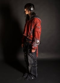 Image 2 of ‘Víno’ Red Gradient Hybrid Hoodie