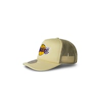 Image 2 of Mitchell & Ness LA Lakers Cream Trucker Hat