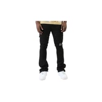 Image 2 of Kleep Black Twill Cargo Pants
