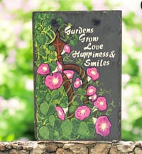 Image 3 of Morning Glory - Painted Slate Rectangle (202401SL)