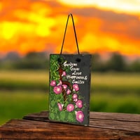 Image 1 of Morning Glory - Painted Slate Rectangle (202401SL)