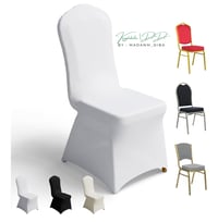 Image 2 of  Kaylabelledidi White Chair Covers Polyester Spandex Chair Cover Stretch Slipcovers