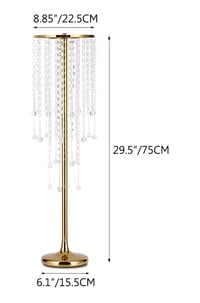 Image 2 of Kaylabelledidi Metal Gold Vase, 4pcs Modern Centerpiece for Table, Wedding Event Decor, 29.5in Tall,