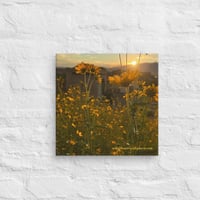 Image 2 of Wildflower Mountain Sunrise - 12” X 12” Canvas Print