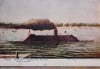 #132-CIVIL WAR SALE: 1906 COLOR POSTCARD OF THE MERRIMAC