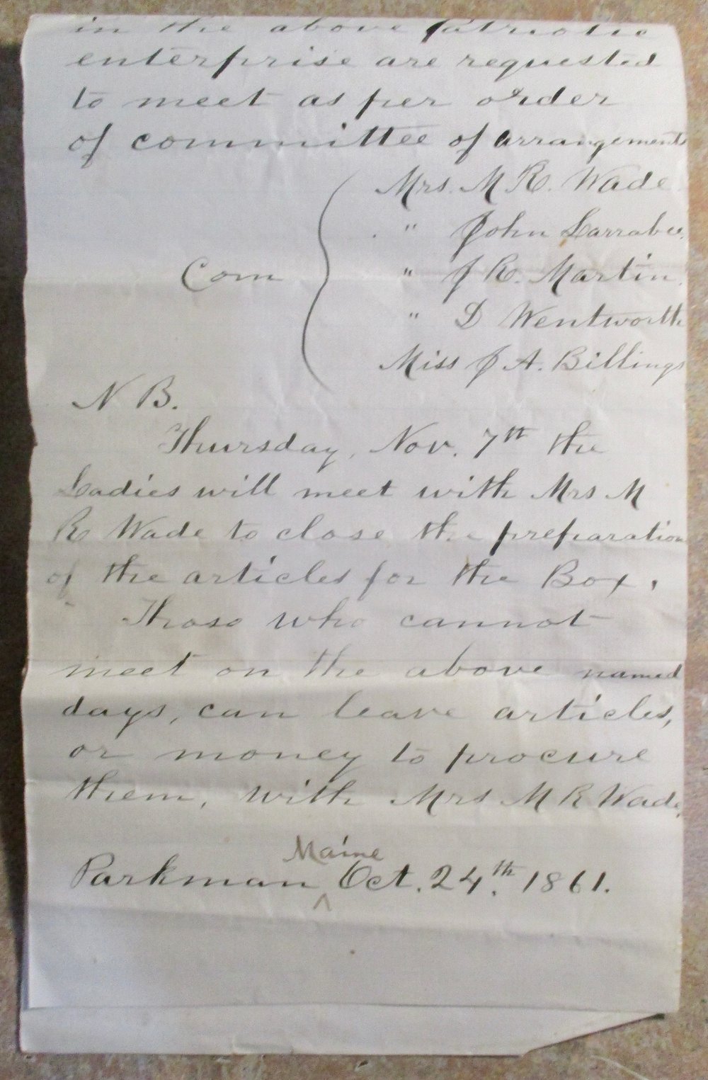 #129-CIVIL WAR SALE: SANITARY COMMISSION APPEAL + 2nd LETTER & LIST OF DONATIONS, 4 ITEMS