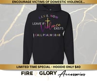 Leave If Violence Exist - Custom Hoodie - Encourage Victims Of Domestic Violence 