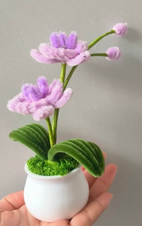 Image of Handmade Pipe Cleaner Flower Pot Collection