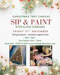 Image 2 of Christmas Tree Canvas - Sip & Paint Friday 21st November 