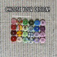 Image 1 of 1.25" Vintage Fabric Buttons