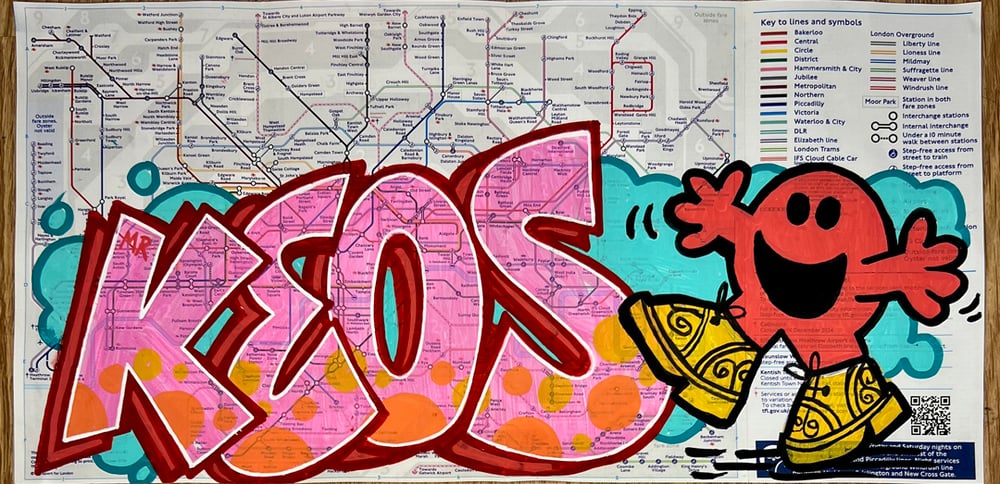 MrKEOS London tube map - Mr Funny/Mr Noisy