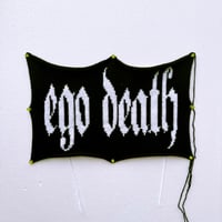 ego death knitted tapestry