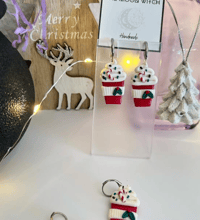 Image 2 of Sorbete navideño. Pendientes de acero inoxidable.