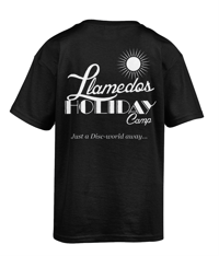 Image 2 of Llamedos Holiday Camp Logo T-shirt - Black - Dual print