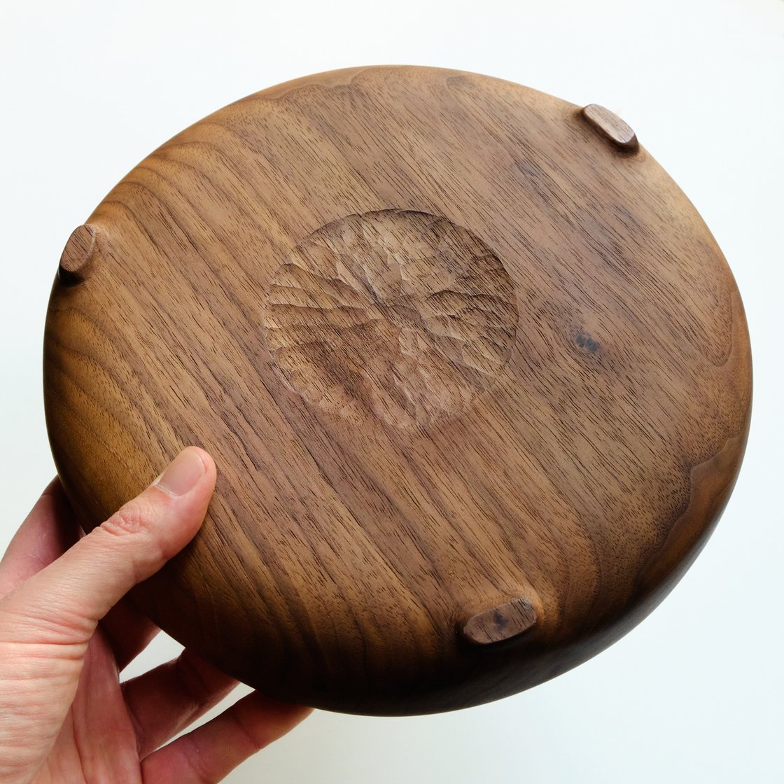 Image of Footed Bowl, Black Walnut - LBL002