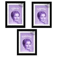 Image 1 of CAROLE B. - Simone Veil violet (digigraphies)