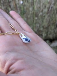 Image 2 of Steep in Faith Blue and White Teacup Necklace