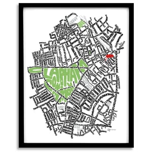 Image of Clapham & Abbeville Village Type Map
