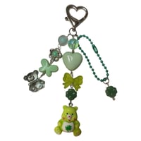 Image 1 of Green Shamrock Bear Keychain