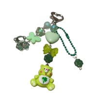 Image 2 of Green Shamrock Bear Keychain