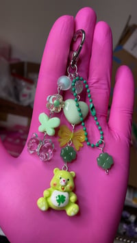Image 3 of Green Shamrock Bear Keychain