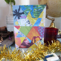 Image 3 of Pack of 5 Christmas Cards - Star Collage