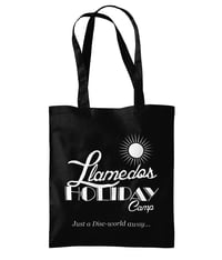 Llamedos Holiday Camp Black Tote Bag