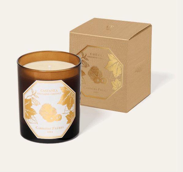 Image of Carrière Frères NEW Chestnut Candle (and Wax Botanical Palet)