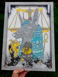 Image 2 of Ornate Anubis inktober original