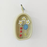 Image 3 of Ceramic Bird on Arched Frame