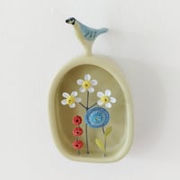 Image 4 of Ceramic Bird on Arched Frame