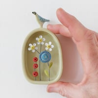 Image 5 of Ceramic Bird on Arched Frame