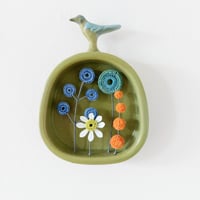 Image 1 of Ceramic Bird on Arched Frame II