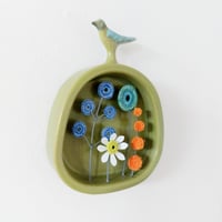 Image 3 of Ceramic Bird on Arched Frame II