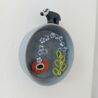 Image 3 of Ceramic Badger on Circular Frame