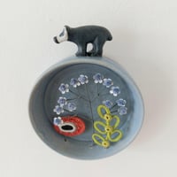 Image 4 of Ceramic Badger on Circular Frame