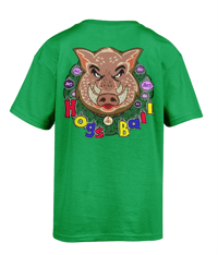 Image 2 of Hogs Ball T-shirt - Green - Dual Print
