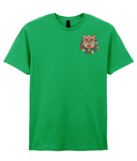 Image 1 of Hogs Ball T-shirt - Green - Dual Print