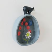 Image 3 of Ceramic Badger on Arched Frame- SOLD