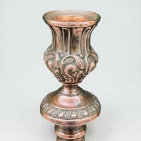 Image 2 of Ancien bougeoir en cuivre baroque - décor rocaille d'époque Napoléon III – style Louis XV